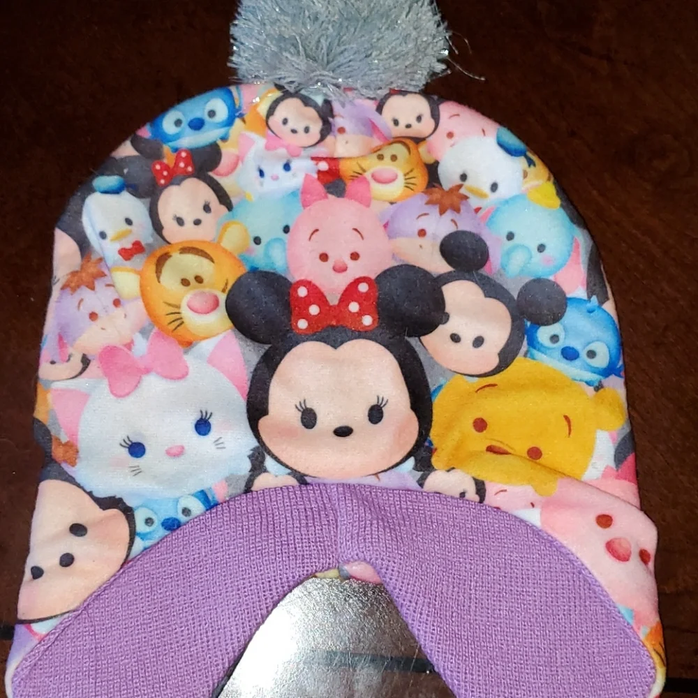 Disney‎ Tsum Tsum Knit Sticking Hat with Pom Pom